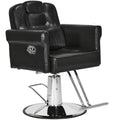 [Adjustable Height 360°] Barber Chair Recliner Salon Chair Hair Spa Chair With Hydraulic Pump, Removable Headrest, Adjustable Height 360 Degrees Swivel For Hair Salon Equipment