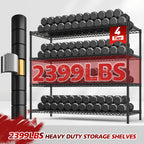 Storage Shelves 75.6" H Wire Shelving Unit with Wheels 2399LBS Heavy Duty Metal Shelves for Storage Adjustable Garage Storage Rack Pantry Shelf Commercial Shelving, 75.6" H X 55.5''W X 24" D Storage and Organization