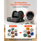 VEVOR Rock Tumbler Kit, 17 lbs Rock Polishing Kit, 2-Speed Stone Polishing Kit with 240-Hour Polishing Timer, Rock Polisher with Belt-Driven Brushless Motor, Rock Polisher for Adults