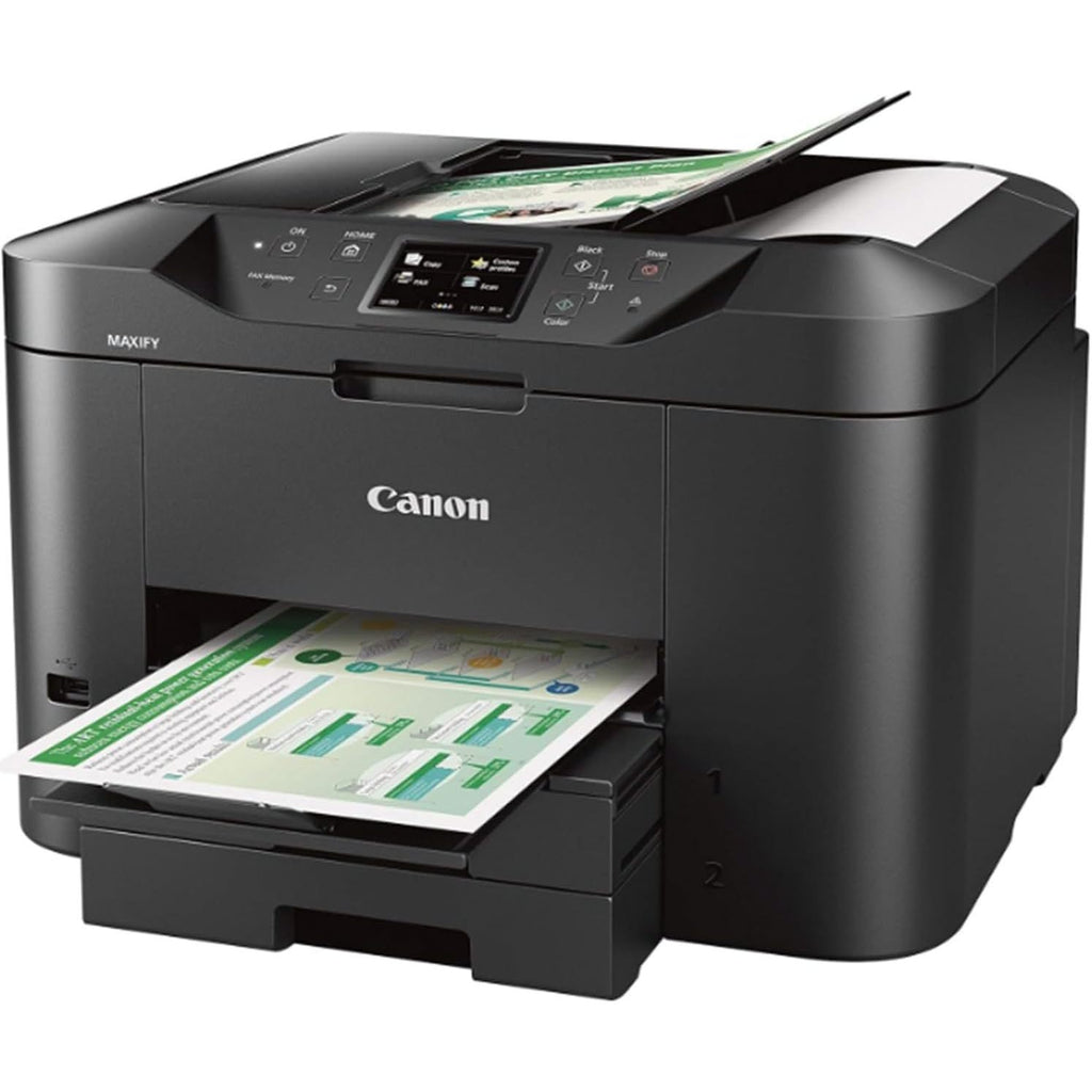 Canon MAXIFY MB2720 Wireless Color Photo Printer with Scanner, Copier and Fax Bundle with Deco Essentials Printer eBook + High-Speed 6FT USB 2.0 Printer Cable
