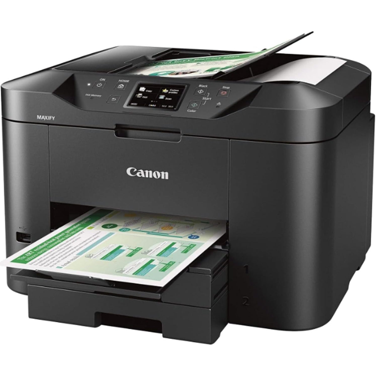 Canon MAXIFY MB2720 Wireless Color Photo Printer with Scanner, Copier and Fax Bundle with Deco Essentials Printer eBook + High-Speed 6FT USB 2.0 Printer Cable