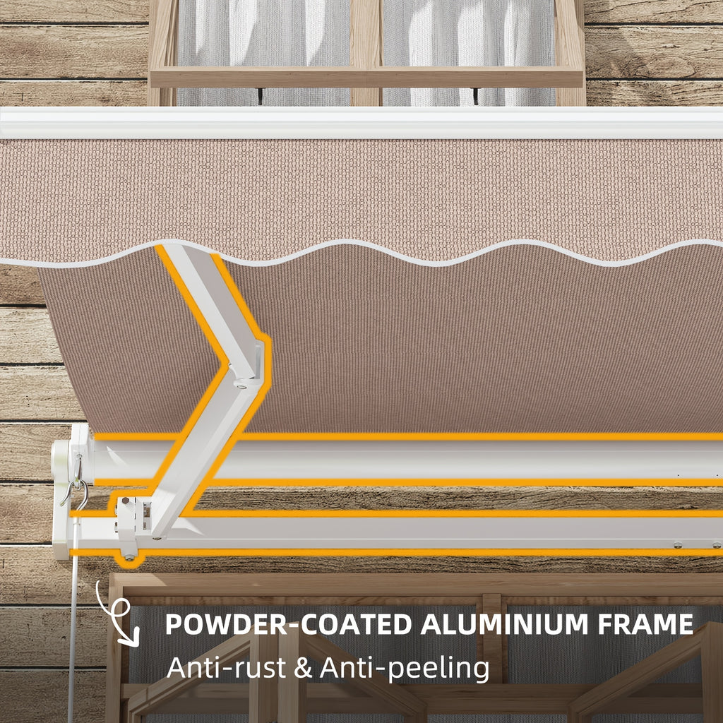 Patio Retractable Awning Sunshade Shelter Cover, Outdoor Patio Awnings for Shop, Restaurant, Cafe, Courtyard, Balcony