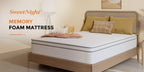 SweetNight 6/8/10/12/14 inch Memory Foam Hybrid Mattress With Pocket Springs, Twin Xl, Full, Queen, King, Sizes In A Box, Medium Firm, Mattresses For Support Comfort, Fiberglass-Free