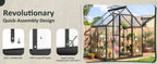Walk-In Greenhouse for Outdoor Gardening — VIWAT 6 x 11 FT Polycarbonate Design with Adjustable Ventilation