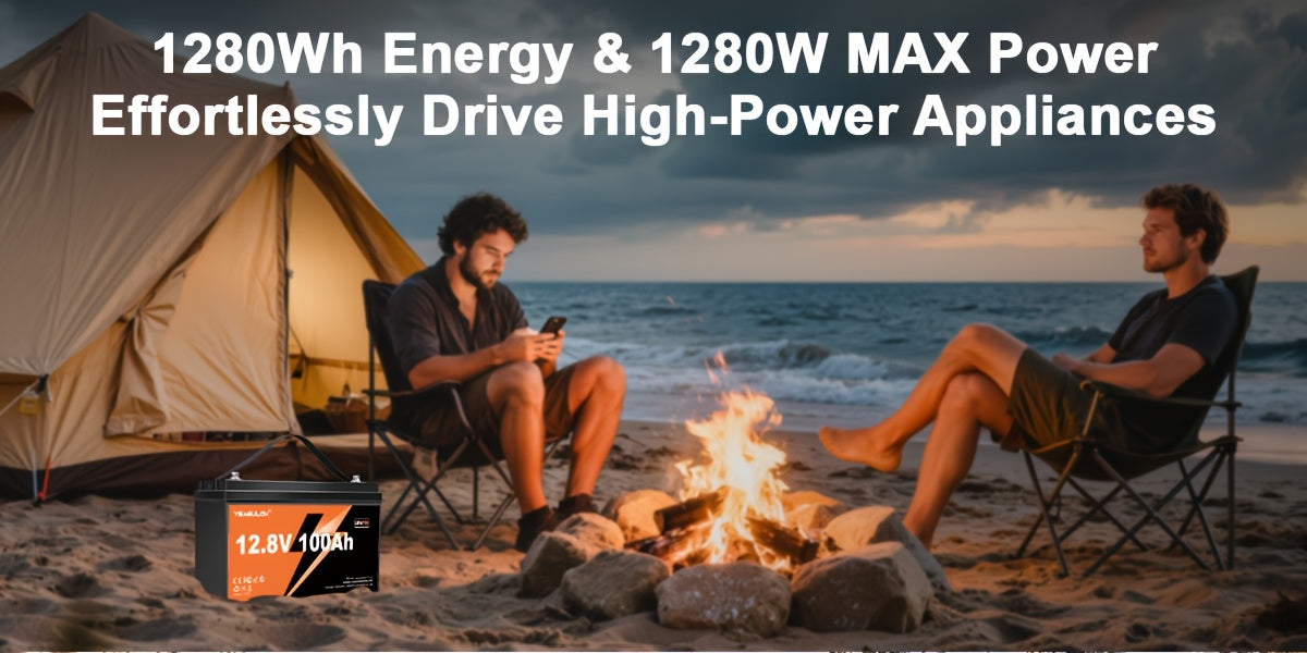 12V 100/150Ah LiFePO4 Battery, Deep Cycle Rechargeable Lithium Battery, Built-in BMS, 1280/1920Wh, Very Suitable for RV, Off Grid, Solar And Camping Use