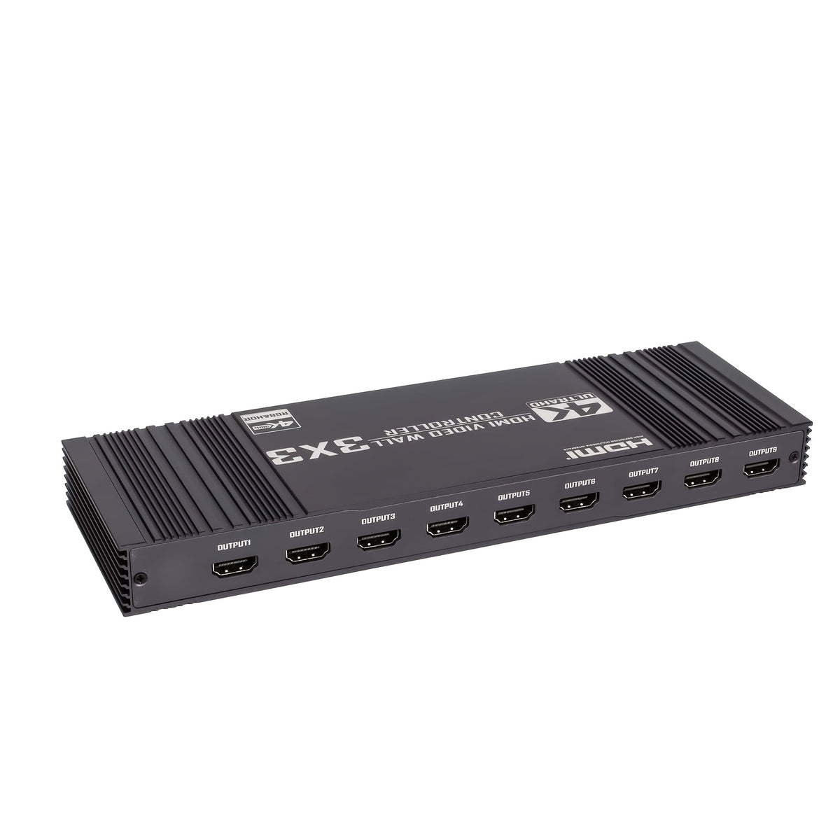 3x3 HDTV Video Wall Controller, 4K@30Hz Input 1080P@60Hz 9 HDTV Output TV Splicer | 17 Display Modes, 90°/180°/270° Rotation, Bezel Fusion, SPDIF 5.1CH Audio Extractor, Plug & Play With IR Remote For Advertising Screen, Home Theate