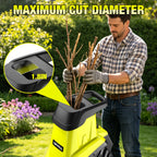 Wood Chipper, 1800W High Power Garden Branch Shredder, 15-Amp Electric Brushless Wood Chipper, Garden Tools With 10 Gallon Collecting Bin, Easy To Clean For Branches, Leaves And Yard Cleanup, Fathers Day Gift