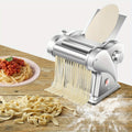 Electric Automatic Pasta Maker & Noodle Press - Stainless Steel Dough Sheeter Machine with Adjustable Thickness, Heavy-Duty for /Commercial Use Suitable for Noodles, Dumpling Wrappers, Wontons, Pancakes