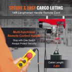 VEVOR 880lbs Electric Hoist with 14 FT Wired Remote Control, Electric Hoist 120 Volt with 20-40 FT Lifting Height for Garage Warehouse Factory