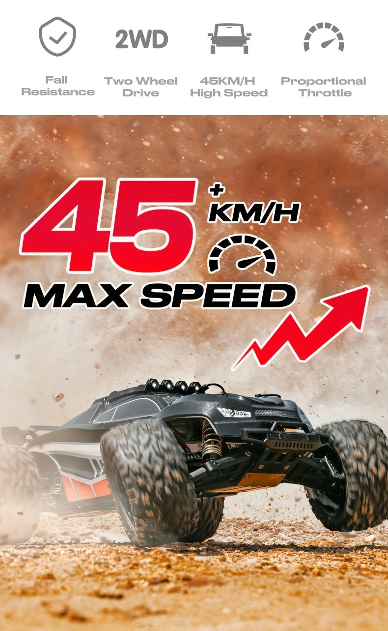 1:8 Full Scale High Speed Off-road Large RC Car, 45KM/H Racing Drifting Truck for Hobbyists, All Terrain Application, LED Headlights, 2600mAh Battery, 2.4Ghz Remote Control, Outdoor Sports Gifts