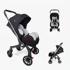 Lightweight Foldable Stroller, Dual-Directional Push with Adjustable Canopy, Metal Frame with Safety Harness, Designed for Newborns, Portable and Airplane-Friendly, Suitable for Outdoor Travel and Holiday Gifting