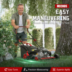 22 Inch 201cc 4-Cycle Engine 3-Position Cutting Height Adjustment 3-in-1 Gas Walk Behind Lawn Mower, 65L Grass Catcher, An Installation Kit And Four Wheels Are Included 3200RPM, 14 Gal Grass Bin
