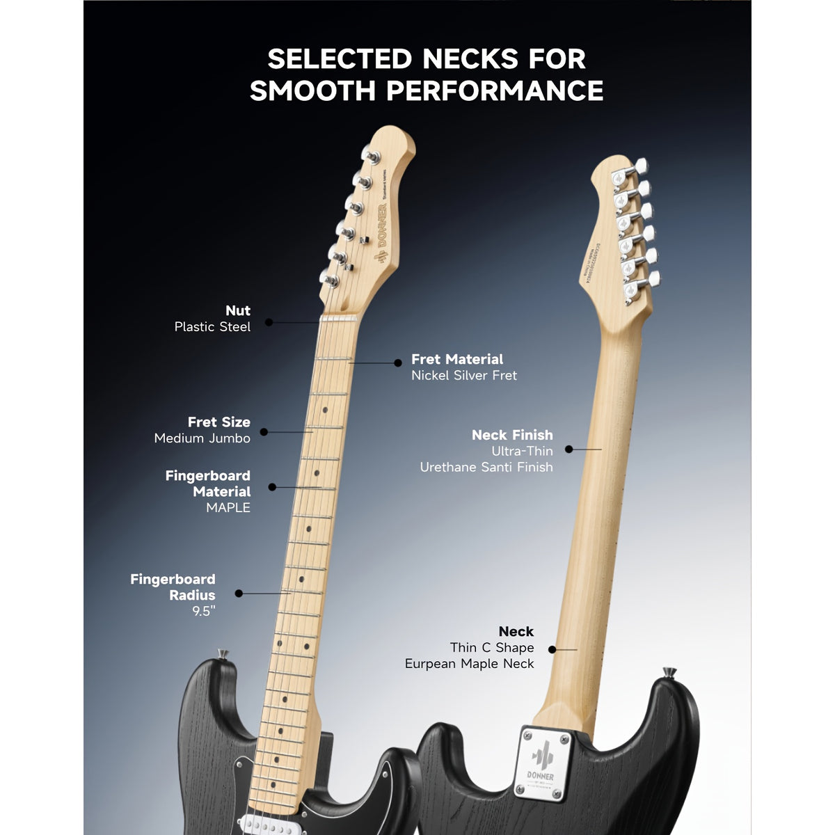Full Size 39 Inch Electric Guitar Kit Solid Body, for Beginner, with Amplifier, Bag, Capo, Strap, String, Tuner, Picks DST-80