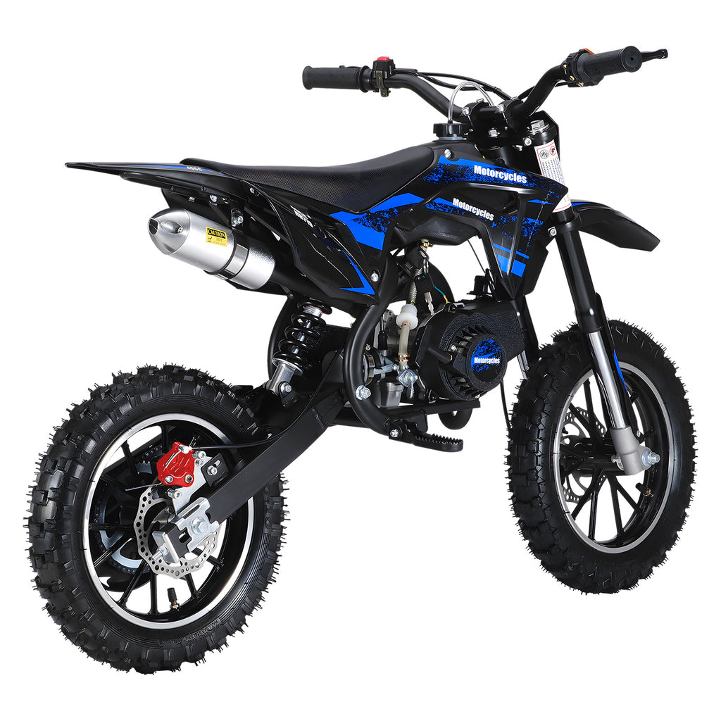Mini Motorcycle Mini Dirt Bike, 49cc 2-stroke Gas Powered Motorcycle, with External Rotary Tires, Front Disc Brakes, Pocket Motorcycle, up to 20 Mph, Max Load 330 Lbs