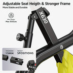 HASIMAN Foldable Indoor Exercise Bike for Home Gym Workout with Twister Disk And Arm Resistance Bands, Adjustable Resistance Fullybody Fitness Exercise Cycling