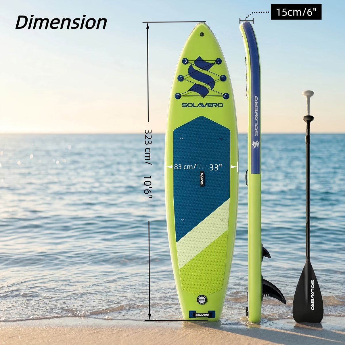 Inflatable Paddle Board, 10'6"/11'/11'6", Inflatable Stand Up Paddle Board with Additions, Non-Slip Inflatable Kayak with Phone Bag, Foot Safety Lanyard for Fishing Surfing Yoga