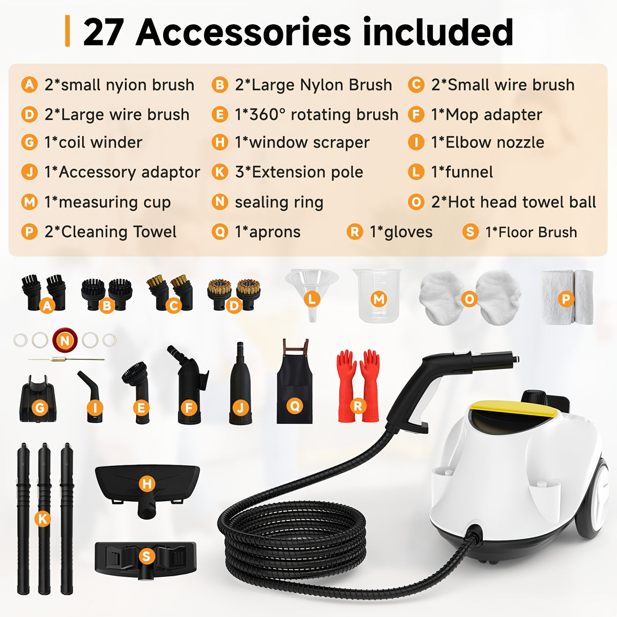 Steam Cleaner, Powerful Multipurpose Handheld Steam Mop for Home Use, 21 Attachments, Heavy Duty Steamer for Carpets, Floors, Cars, Tiles, Crack Cleaning, Turquoise
