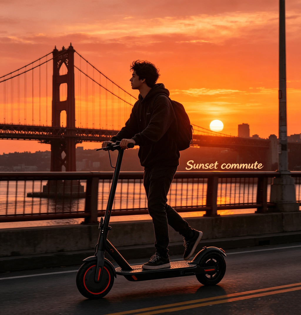 350W Motor Foldable Electric Scooter for Adults, 8.5 Inch Anti-Slip Solid Tyres, 19MPH Max Speed & 3 Speed Modes, New Upgraded Version with Reinforced Brake System, Stable Riding, Durable Aluminum Alloy Body, Ultra Comfortable Commuter E-Scooter