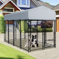 Large Outdoor Dog Kennel Measuring 8X4X6 Feet - Sturdy Welded Wire Steel Playpen Enclosure for Dogs - Includes A, Uv-Resistant Cover And a Secure Lock for Your Backyard