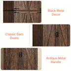 Farmhouse Tall Storage Cabinet with 4 Doors & Adjustable Shelves, 71in Pantry Cabinet for Kitchen, Living Room, Dining Room, Bathroom, Rustic Wood Storage Cabinet