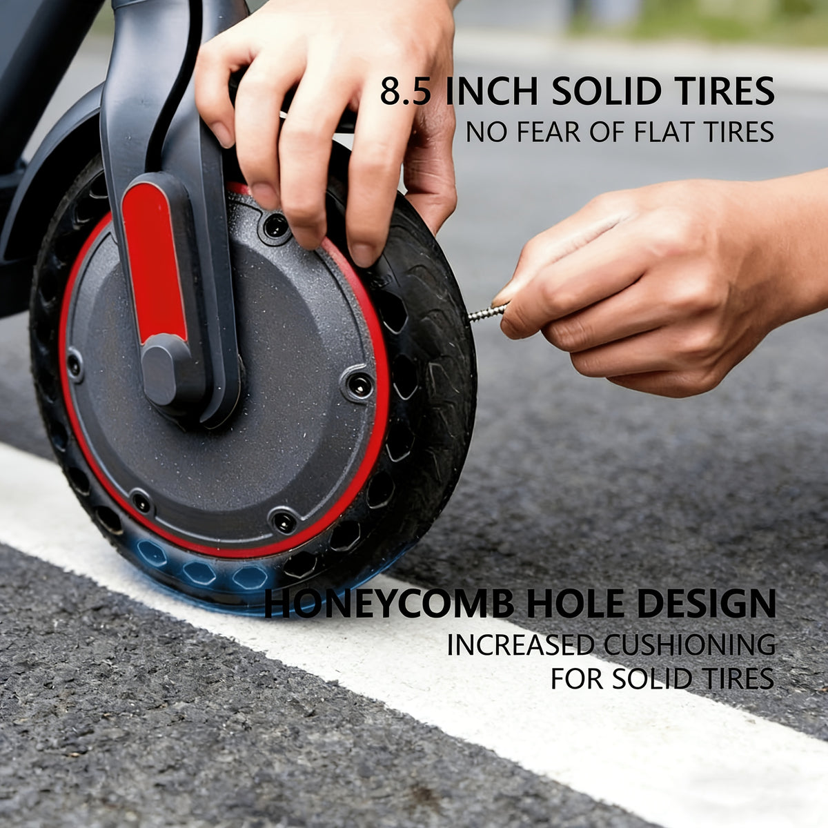 10.5AH 36V Battery 350W Foldable Electric Scooter For Adults With 8.5" Anti-skid Solid Tyres, 19MPH High Speed &3 Speed Modes, Update Model Steps Up With Enhanced Braking For Superior Quality And Comfort-Pick The Model That Fits Your Needs