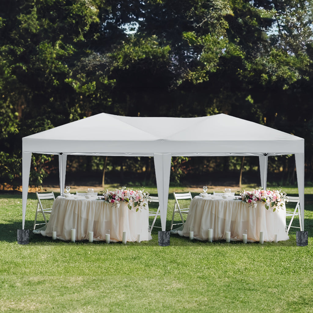 10x20ft Pop Up Canopy with 6 Sidewalls, Setup Canopy Tent with 6 Sandbags, Waterproof Shade 10x20, Outdoor Canopies for Parties Weddings Backyard Waterproof Commercial Instant