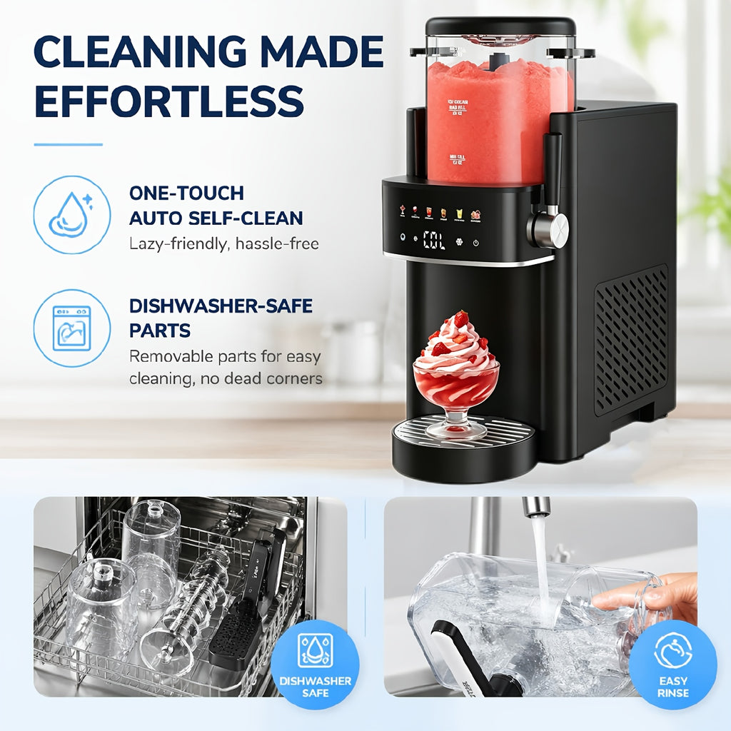 2-in-1 Ice Cream Maker, 40oz High Capacity, 12-Hour Cold Retention, Dishwasher Safe, No Ice Needed, Rapid Cooling and Temperature Control, Includes Recipes, Multi-Functional, Great Gift for Friends and Family