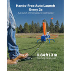 Clay Target Thrower VEVOR Automatic Pigeon Launcher, 28 or 50-Clay Capacity for 45-Yard Training