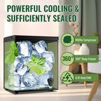 WANAI 5.0 Cu.Ft Chest Freezer with Removable Basket, Top Open Door Compact Freezer with Adjustable Temperature for Home/Kitchen/Office/Dorm BLACK
