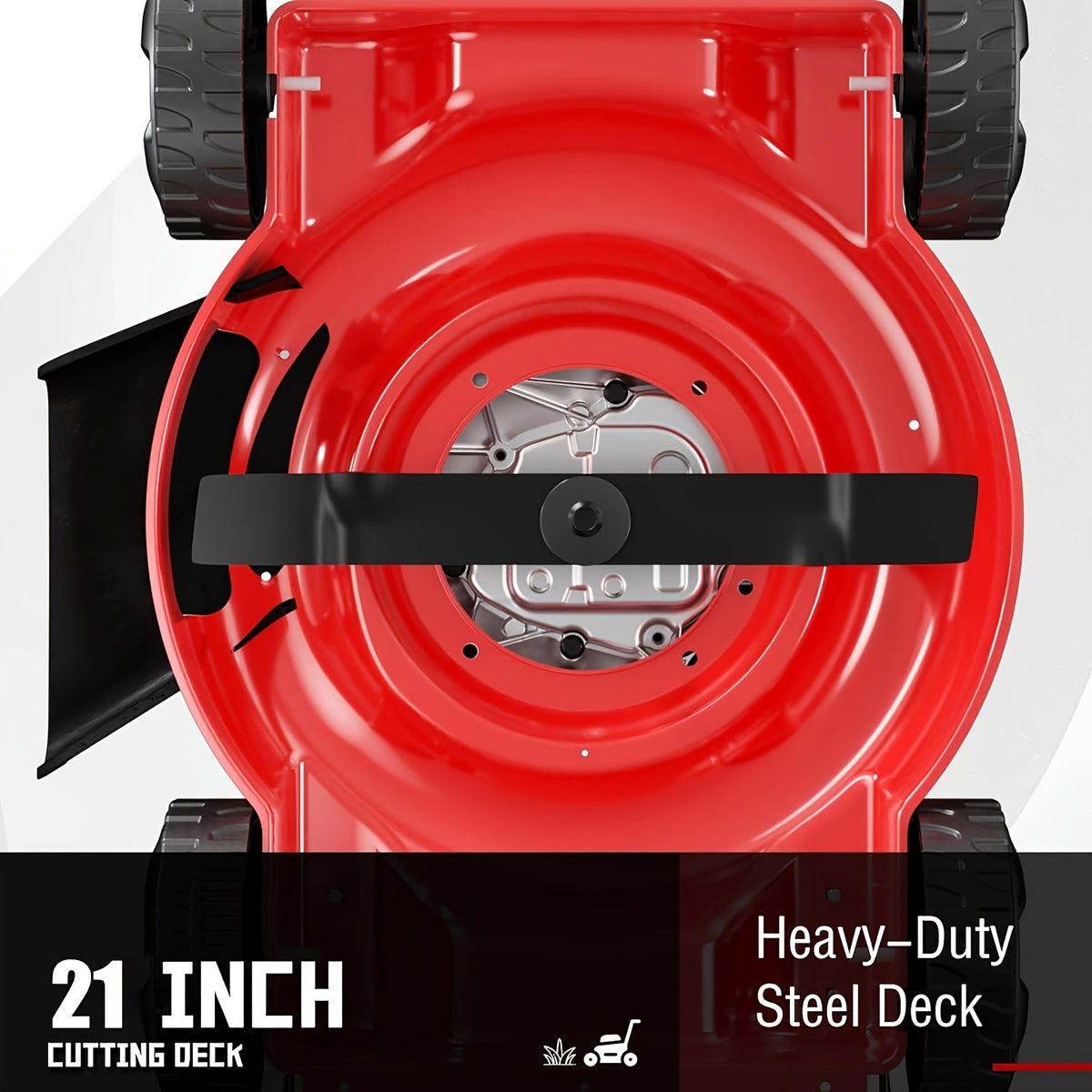 21-Inch Cutting Deck, 144cc 4-Stroke Engine, 2-in-1 Function (Side Discharge/Mulching), Lightweight for Small Yards Under 1/4 Acre (Hand Push)