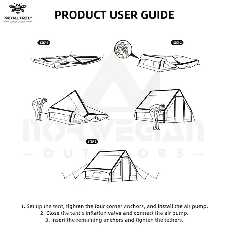 4-6 Person Inflatable Camping Tent - Easy-To-Set-Up Family Outdoor Tent with Sunshade, Windproof, Heat Insulation, And Mosquito Protection. High-Quality Design, Suitable for All Seasons, Includes Storage Bag, Air Conditioning Vent, And Chimney
