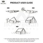 4-6 Person Inflatable Camping Tent - Easy-To-Set-Up Family Outdoor Tent with Sunshade, Windproof, Heat Insulation, And Mosquito Protection. High-Quality Design, Suitable for All Seasons, Includes Storage Bag, Air Conditioning Vent, And Chimney