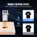 VEVOR Heat Press, Heat Press Machine for T-Shirt, Fast Heating, Power Digital Industrial Sublimation Printer for Heat Transfer Vinyl, High Pressure Heat Press 15x15, Easy to Use, White