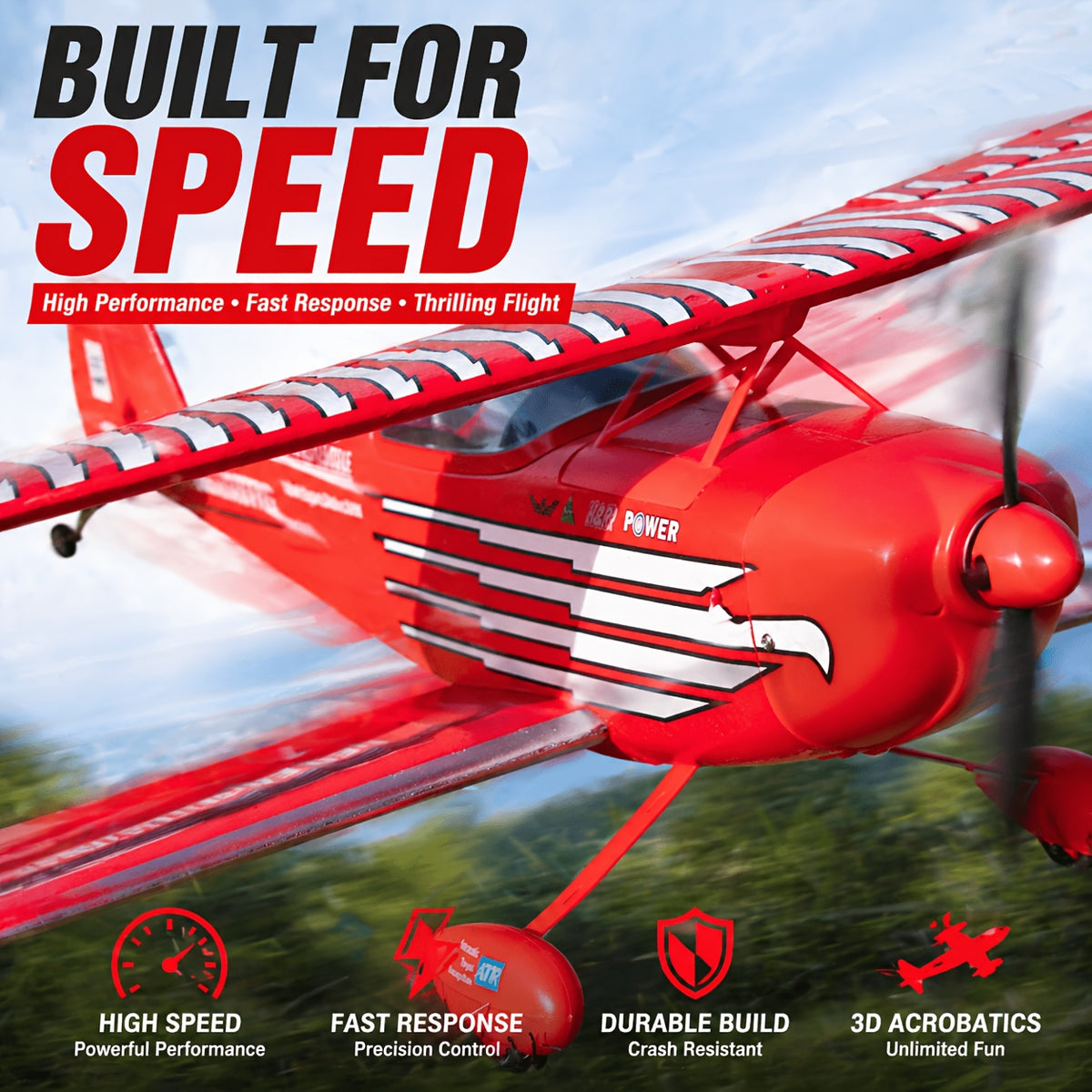 WLtoys XK A310 RC Biplane, 4CH 2.4GHz Fixed-Wing Plane, 3D/6G Mode & 6-Axis Gyro, Brushless Motor, EPP Foam, 5-7 Min Flight, RTF Outdoor Aerobatic Aircraft For Beginners Hobbyists
