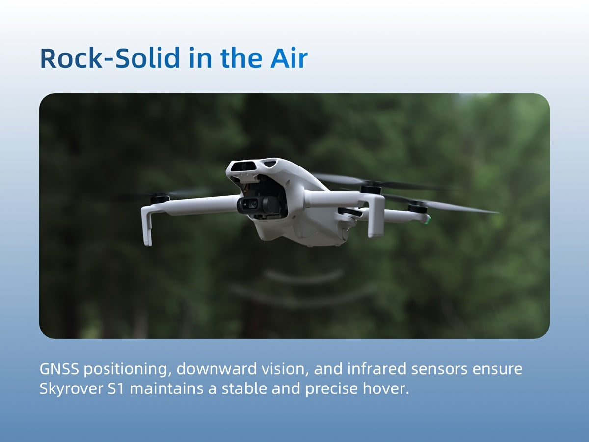 Skyrover S1 Mini Camera Drone with 4K/60Fps Video, 3-Axis Gimbal Stabilization, 39, 000Ft Video Transmission, 40-Minute Flight Time, Under 249G, Auto Tracking, Auto Return Home
