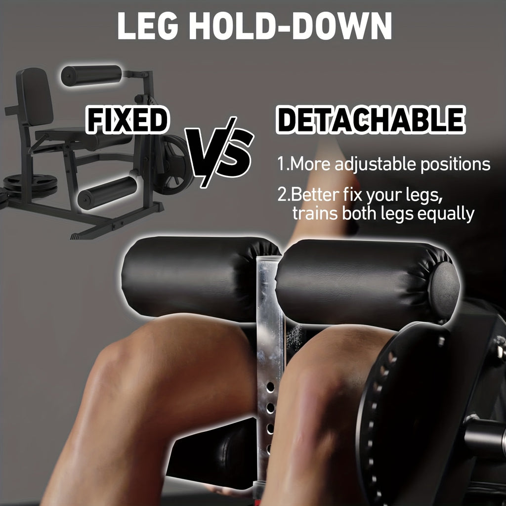 Leg Extension And Curl Machine, Lower Body Special Leg Machine, Leg Rotary Extension for Thigh, Adjustable Leg Exercise Bench with Plate Loaded