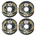 VEVOR Electric Trailer Brake Assembly, 10" x 2-1/4", 2 Pairs Self-Adjusting Electric Brakes Kit for 3500 lbs Axle, 4-Hole Mounting, Backing Plates for Brake System Part Replacement (2 Right 2 Left)
