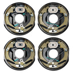 VEVOR Electric Trailer Brake Assembly, 10" x 2-1/4", 2 Pairs Self-Adjusting Electric Brakes Kit for 3500 lbs Axle, 4-Hole Mounting, Backing Plates for Brake System Part Replacement (2 Right 2 Left)