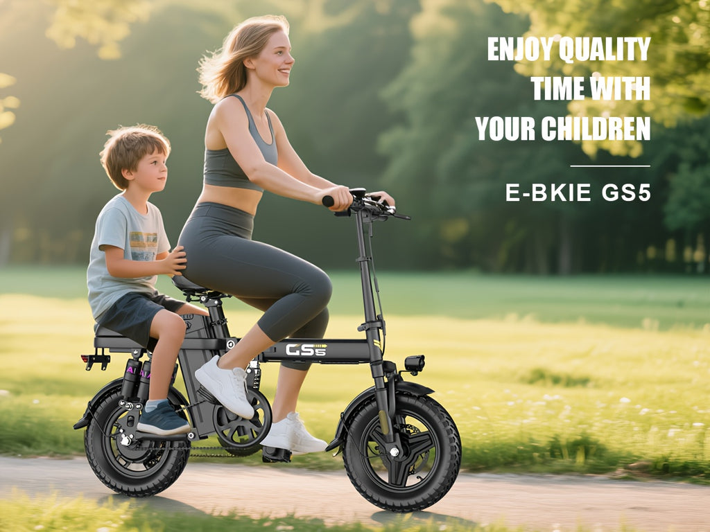 500W Electric Bike for Adults, 48V 10AH/15AH Removable Battery, Speed 15-20 Mph, Long Range 10-35 Miles, 14-Inch Foldable, LCD Display, Dual Disc Brakes, Super Suspension, Teen Gift, Adult E-Bike - Motorcycle
