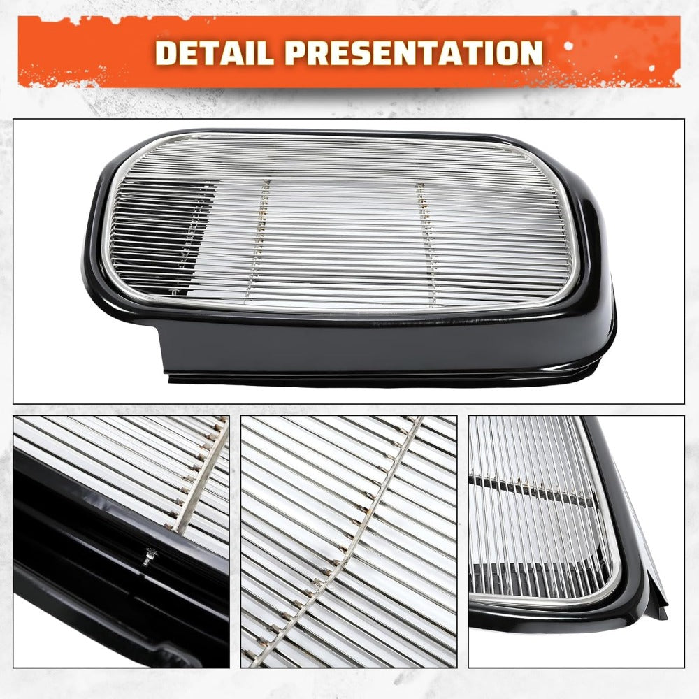 Front Grille Shell Insert Compatible with Ford 1932 Models Model B/BB / 18 Polished Stainless Steel (Without Crank Hole)