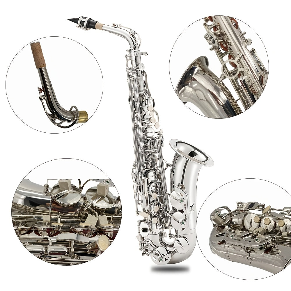 WUQIMUSC Alto And Soprano Saxophone | E-Flat Alto/B-Flat Soprano Available | Multiple Colors And Golden Lacquer End | Handcrafted | Full Kit with Case And Mouthpiece | Ideal Easter Gift for Friends, Him And Her Wind Instruments