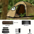 Campravox Hot Tent for Camping with Chimney, a Portable Backpacking Tent Featuring an Inner Tent And Stove Jack, Suitable for 1-2 People for Outdoor Hiking And Hunting