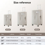 3pcs Luggage Set - Durable 3pcs Family Travel Trolley Suitcase Set, Large Capacity, Quiet Spinner Wheels, Luggage Set. 3pcs Set Combination "20-inch - 24-inch - 28-inch".