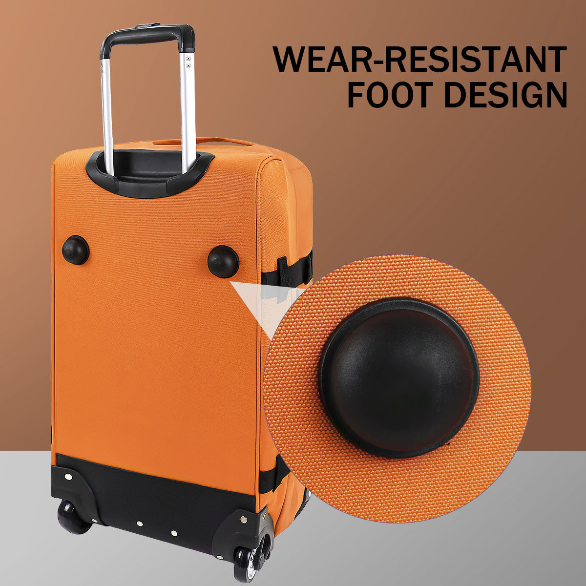 3-Piece Softside Luggage Set 20/26/30in Waterproof Travel Suitcase with 2 Wheels & Telescopic Handle, Durable Trolley Bag for Vacation & Adventure