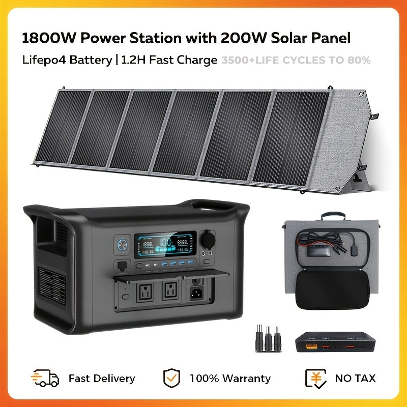 Portable Power Station Ctolity AP2000, AP1000 and AP400 Models with UPS and Solar Panel Options