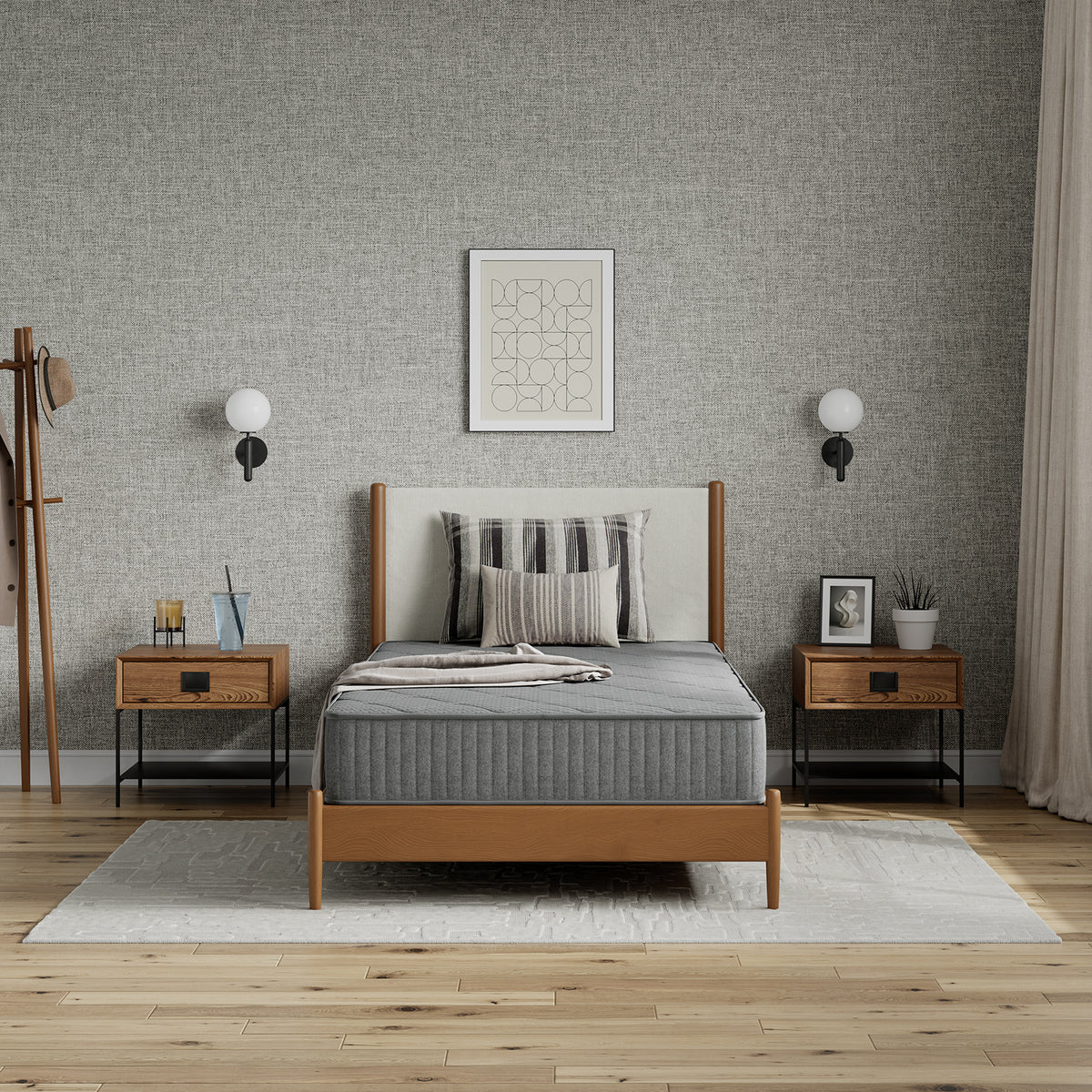 SweetNight 6/8/10/12/14 inch Memory Foam Hybrid Mattress With Pocket Springs, Twin Xl, Full, Queen, King, Sizes In A Box, Medium Firm, Mattresses For Support Comfort, Fiberglass-Free