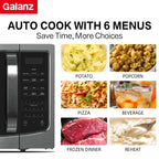 Galanz Multi-Function Microwave | 6 Auto Modes From Popcorn to Pizza, 1.6 Cu Ft Large Capacity, 1100W Efficient Heating, A Must-Have for Lazy Cooks