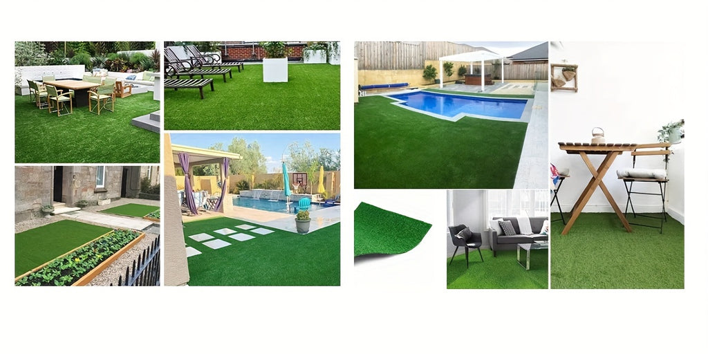 Pet Grow Artificial Grass Turf Lawn with Drainage, 0.4 Inch Fake Grass Rug Indoor Outdoor Party Wedding Christmas Balcony Garden Astro Turf Rug, Faux Grass Rug Carpet for Pets