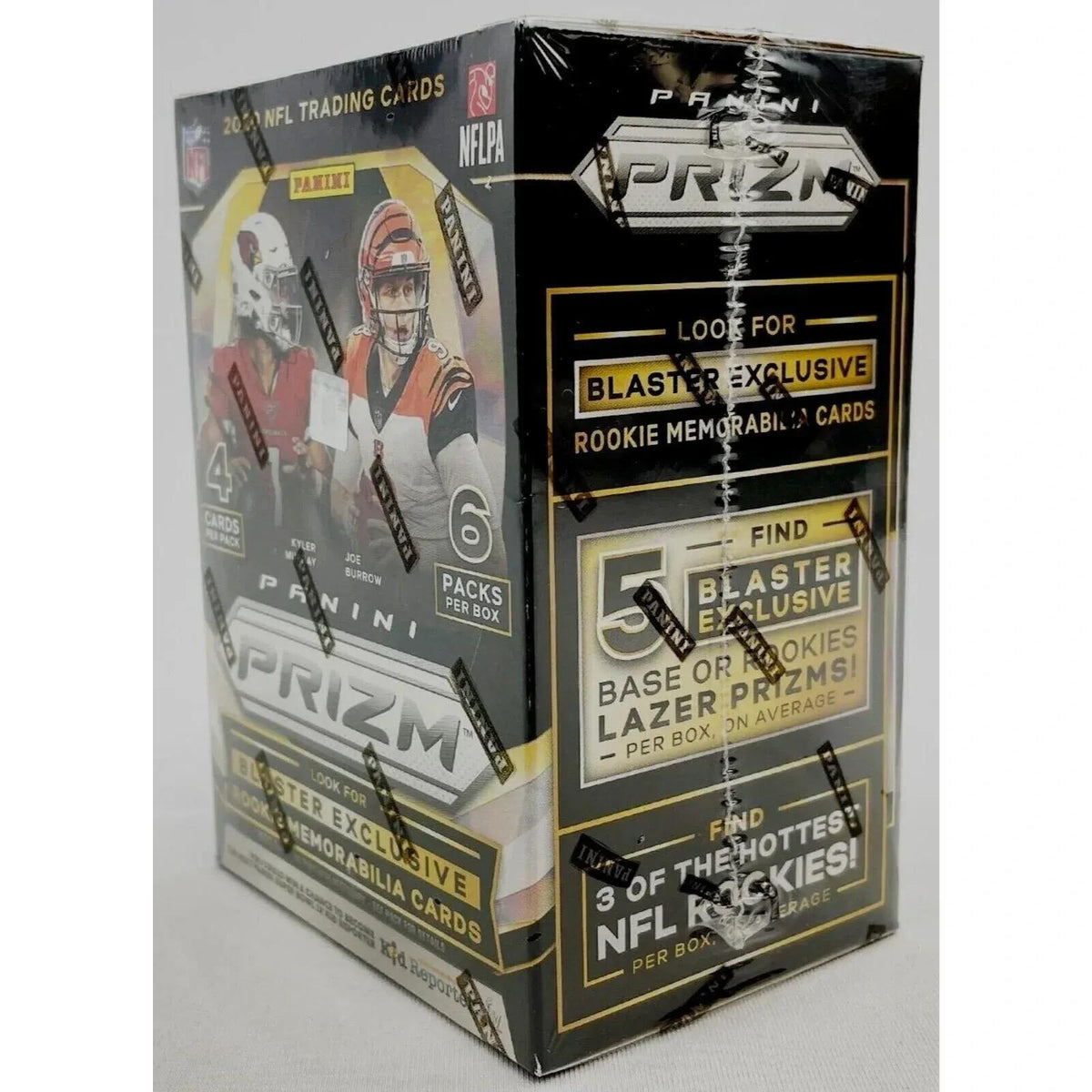 2020 Panini Prizm NFL Blaster Box – 5 Lazer Prizms, 1 Mem Card & Top Rookies Including Burrow, Herbert, Hurts, Love