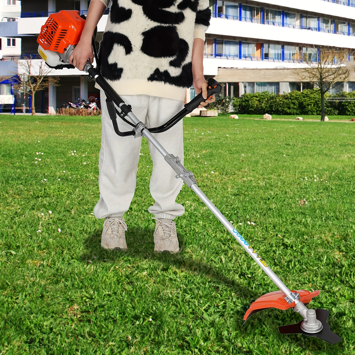 1 Sets 70.87 * 13.78 * 13.78 Inch 52Cc Weed Fuel Power, 2 in 1 Wireless Hedge Trimmer, 2-Stroke Lawn Mower, Hand-Held Lawn Mower